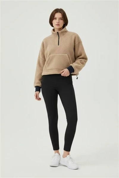 Women's Sherpa Quarter Zip Fleece Pullover high quality